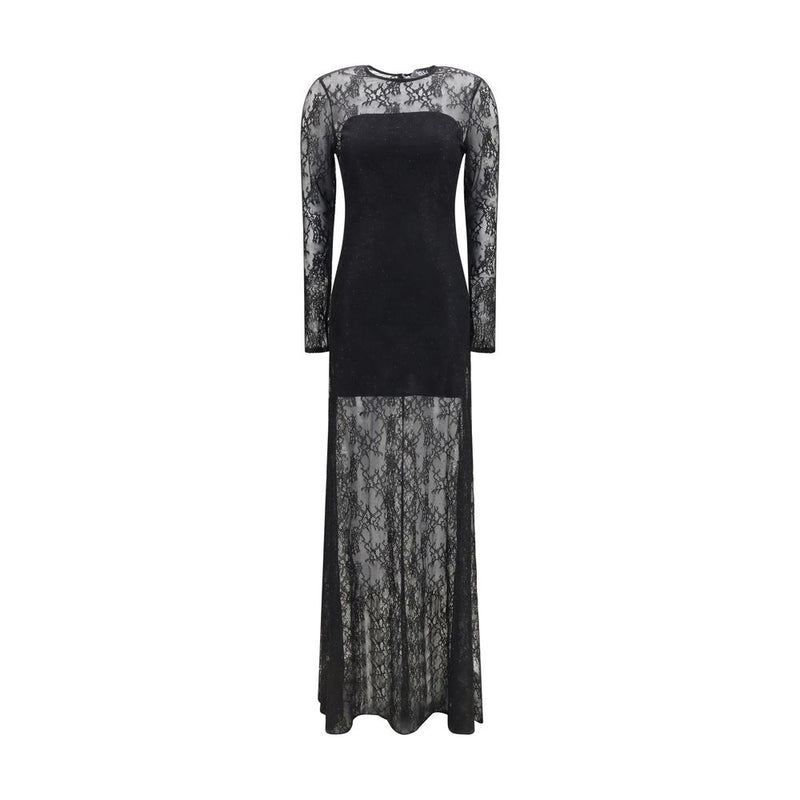 Nissa Black Polyester Cocktail Dress