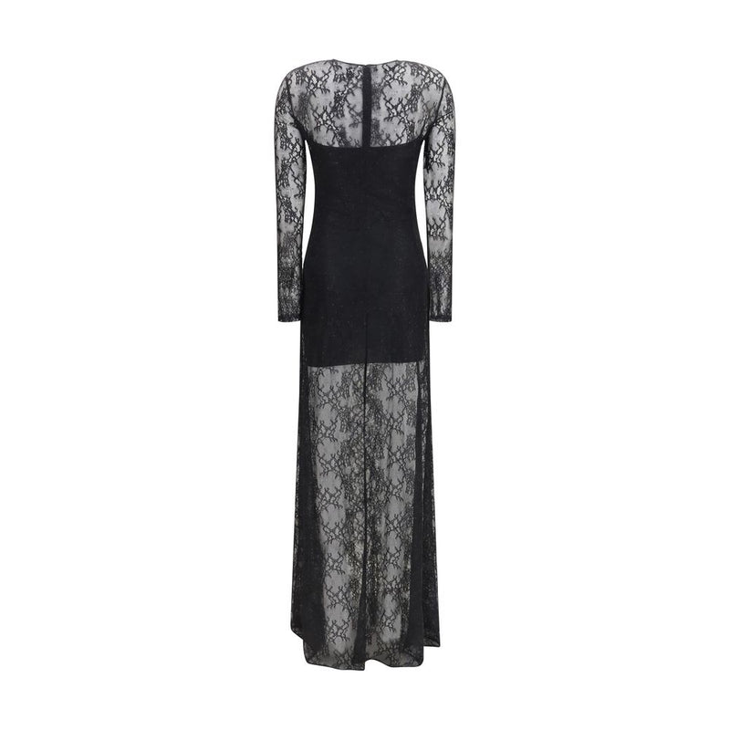 Nissa Black Polyester Cocktail Dress