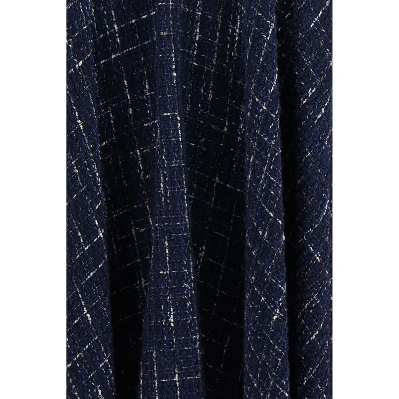 Sara Roka Blue Polyester Long Skirt