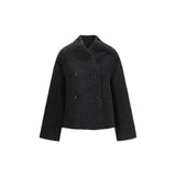 Loulou De Saison Black Alpaca Vicugna Pacos Jacket