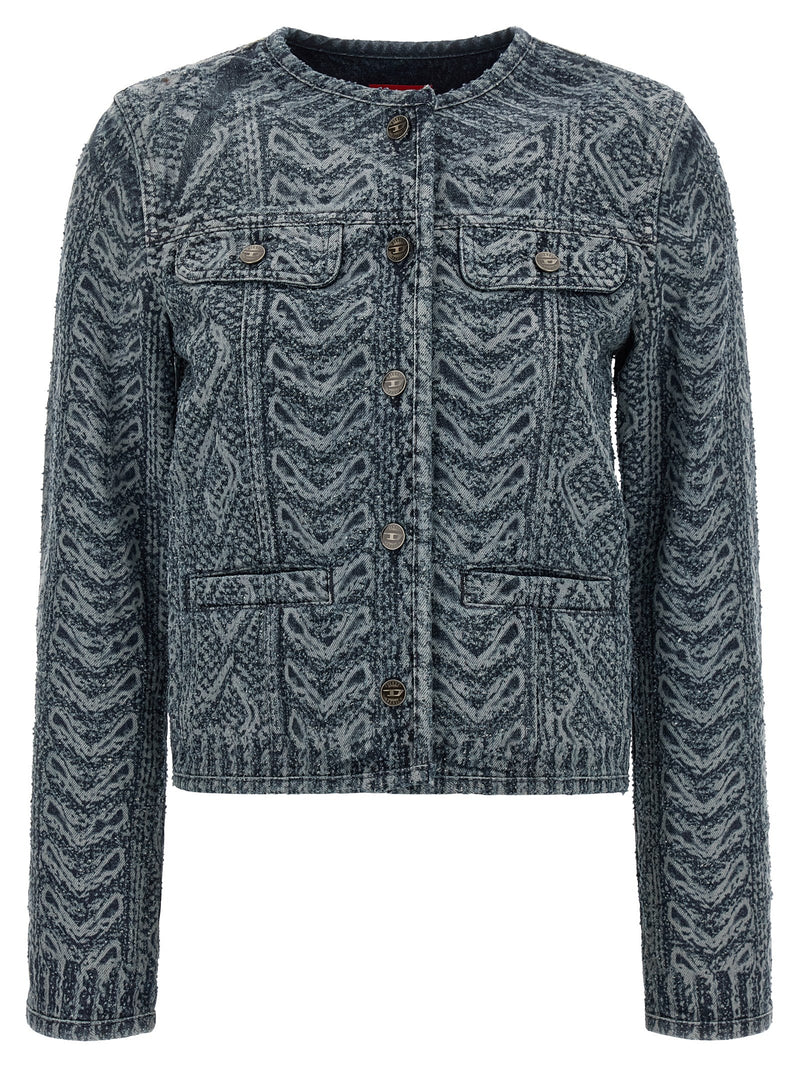 Diesel Blue Cotton Denim Jacket