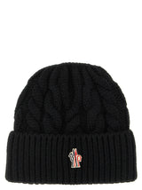 Moncler Grenoble Black Virgin Wool Beanie