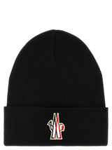 Moncler Grenoble Black Virgin Wool Beanie