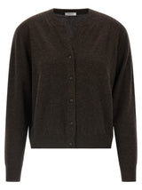 Yves Salomon Brown Cashmere Cardigan