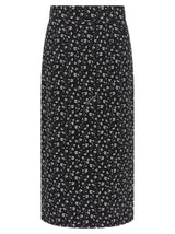 Dolce & Gabbana Bicolor Silk Midi Skirt