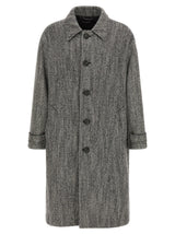 Dolce & Gabbana Multicolor Virgin Wool Coat