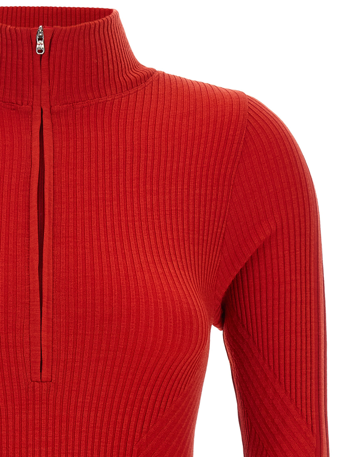PERFECT MOMENT Red Wool Bodysuit