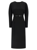 P.A.R.O.S.H. Black Polyester Midi Dress