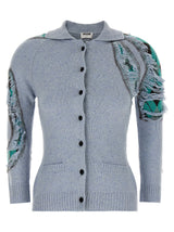 Moschino Blue Wool Cardigan