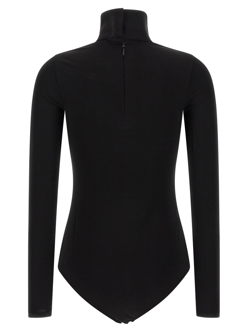 Courrèges Black Viscose Bodysuit