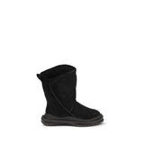 UGG Black Suede Leather Flat Boots