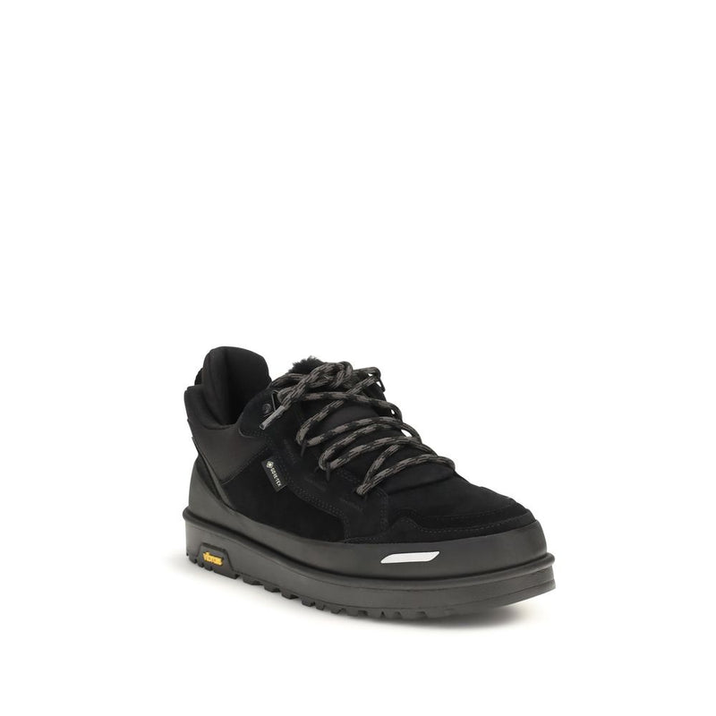 UGG Black Calf Leather Bos Taurus Athletic Sneakers