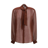 Lardini Brown Viscose Blouse