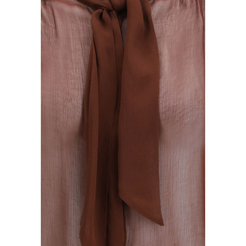 Lardini Brown Viscose Blouse