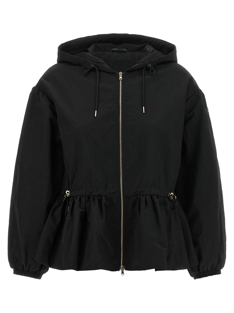 Tatras Black Nylon Full-Length Jacket
