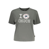 Converse Grey Cotton Women's T-Shirt