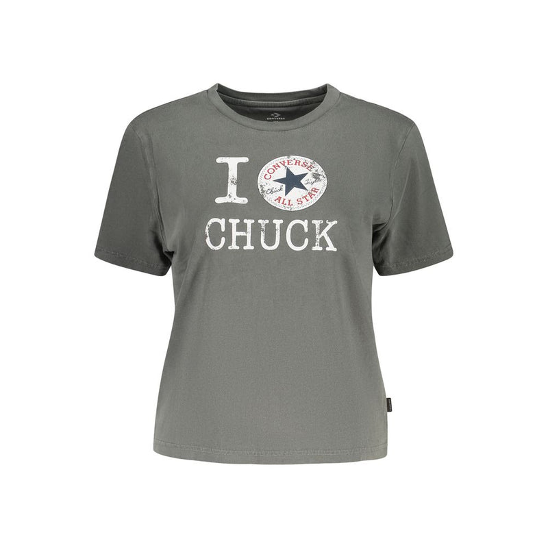 Converse Grey Cotton Women's T-Shirt