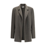The Row Gray Cashmere Full-Length Jacket
