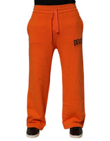 Dolce & Gabbana Orange Cotton DGVIB3 Men Trackpants Pants