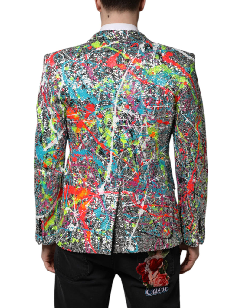 Dolce & Gabbana Multicolor SICILIA 2 Buttons Jacket Suit