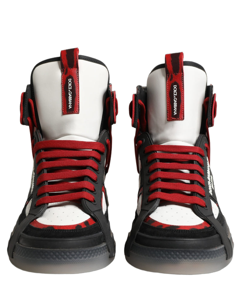 Dolce & Gabbana Multicolor Leather High Top Sneakers Shoes