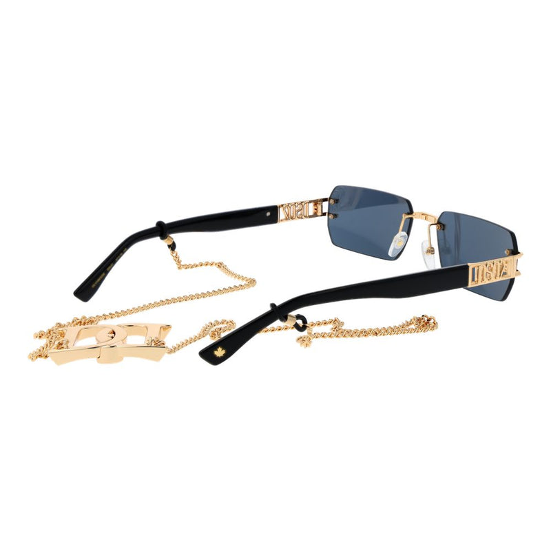 Dsquared² Gold Metal Sunglasses for Men