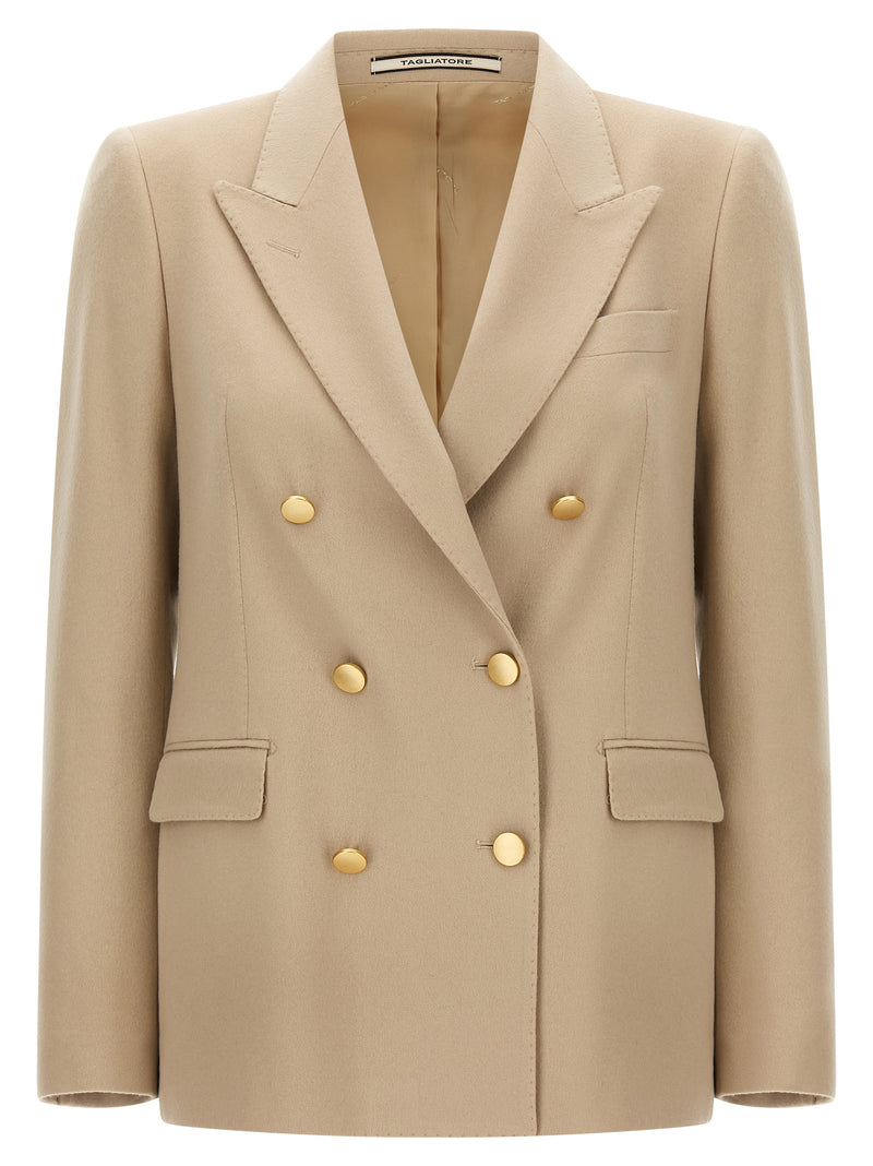 Tagliatore Beige Cashmere Blazer