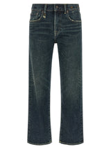 R13 Blue Cotton Straight-Leg Jeans