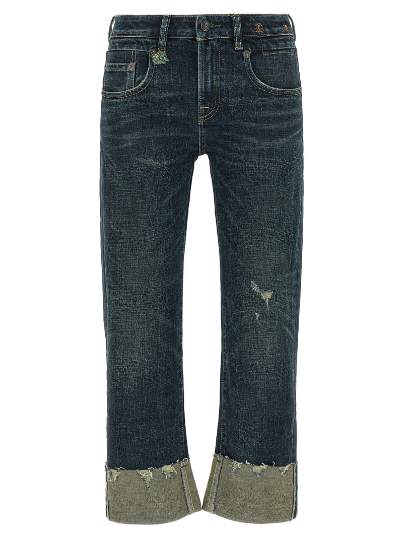 R13 Blue Cotton Straight-Leg Jeans