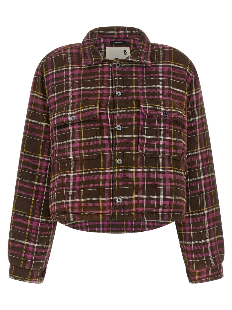 R13 Brown Cotton Shell Jacket