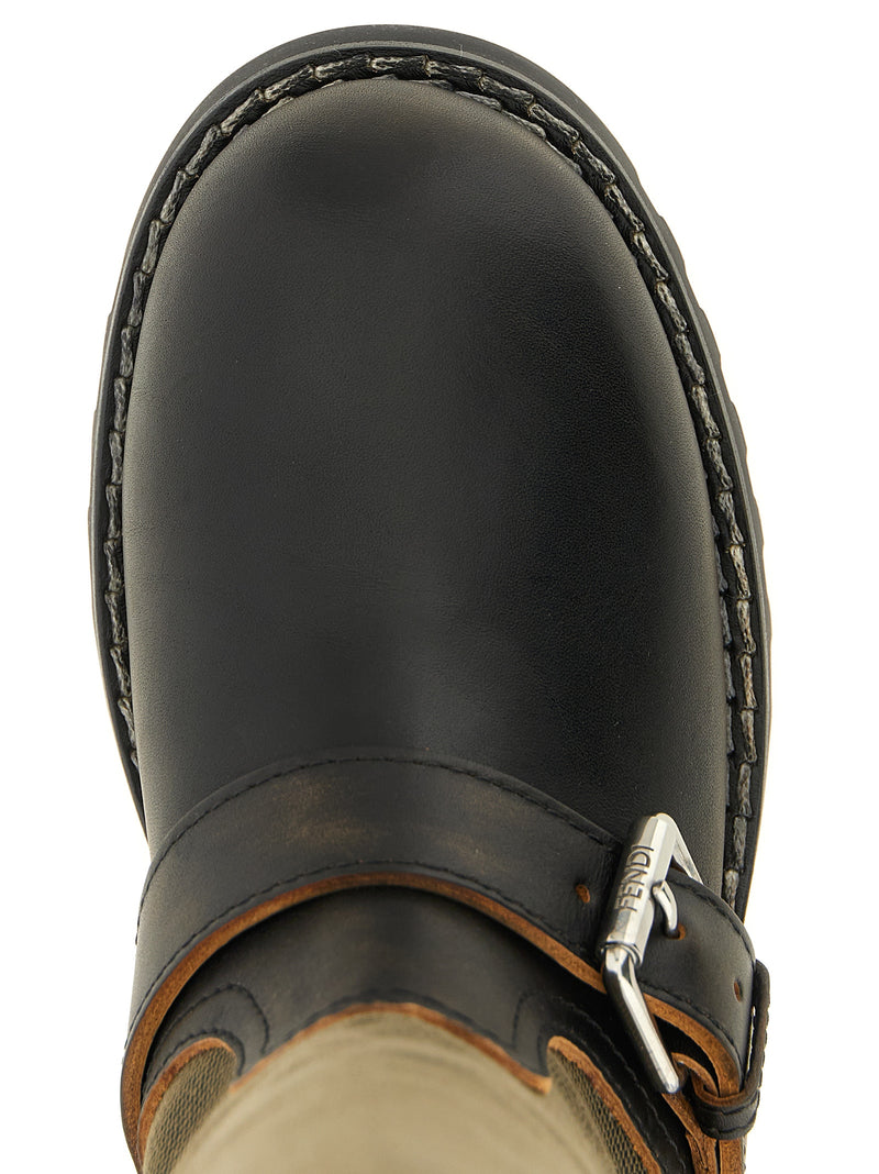 Fendi Bicolor Calfskin Over The Knee