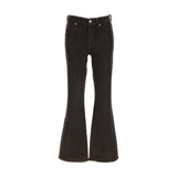 7FOR Black Cotton Bootcut Jeans
