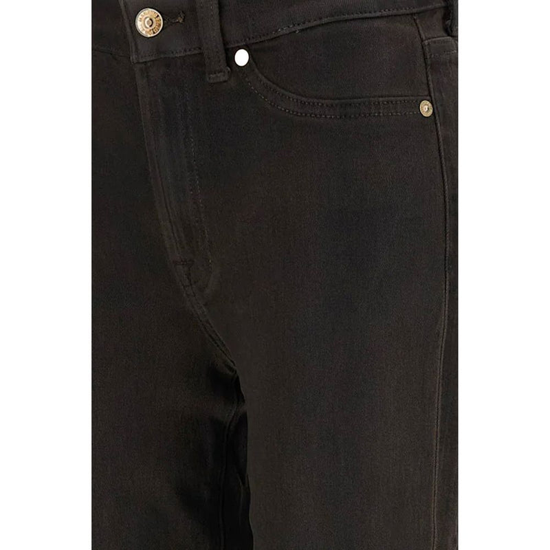 7FOR Black Cotton Bootcut Jeans