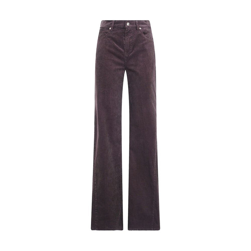 7FOR Brown Cotton Casual Pants