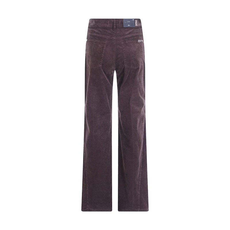 7FOR Brown Cotton Casual Pants