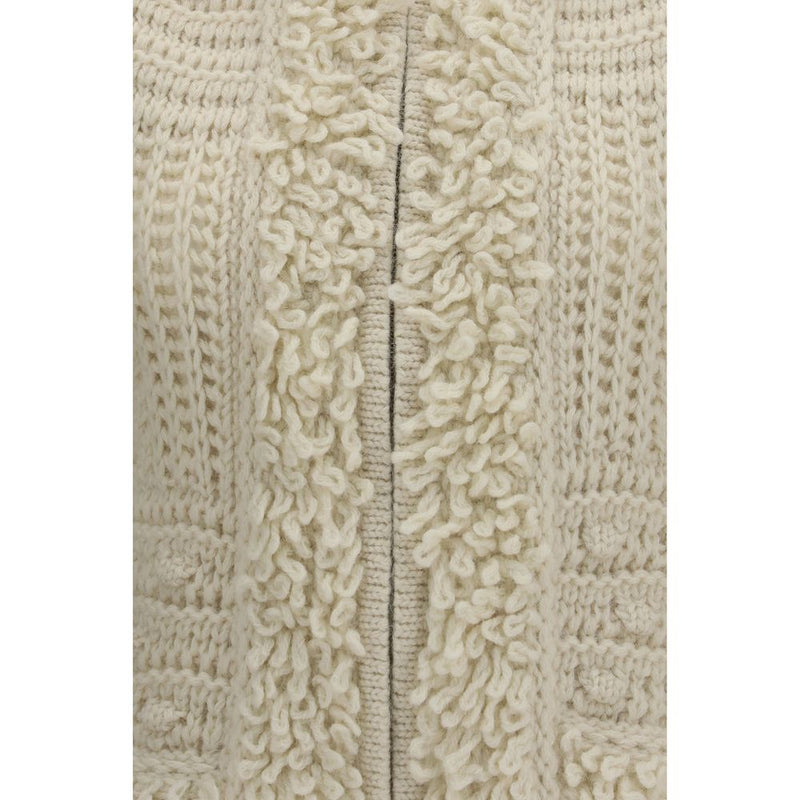 Fendi White Wool Oves Aries Sleeveless Jacket