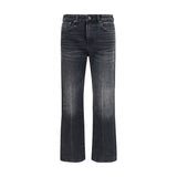 R13 Black Cotton Boyfriend Jeans
