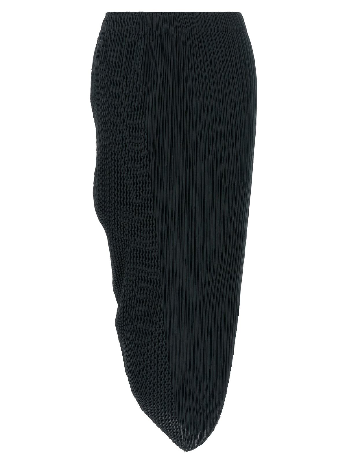 Issey Miyake Blue Polyester Midi Skirt