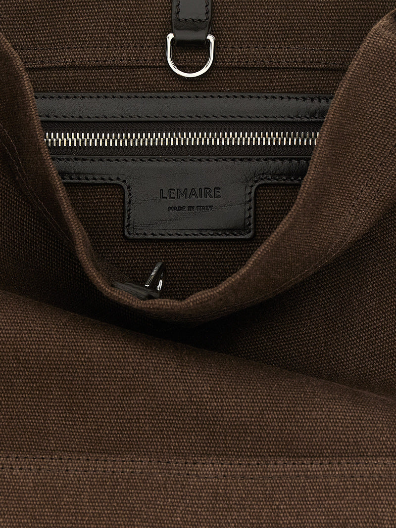 Lemaire Brown Cotton Tote Bag