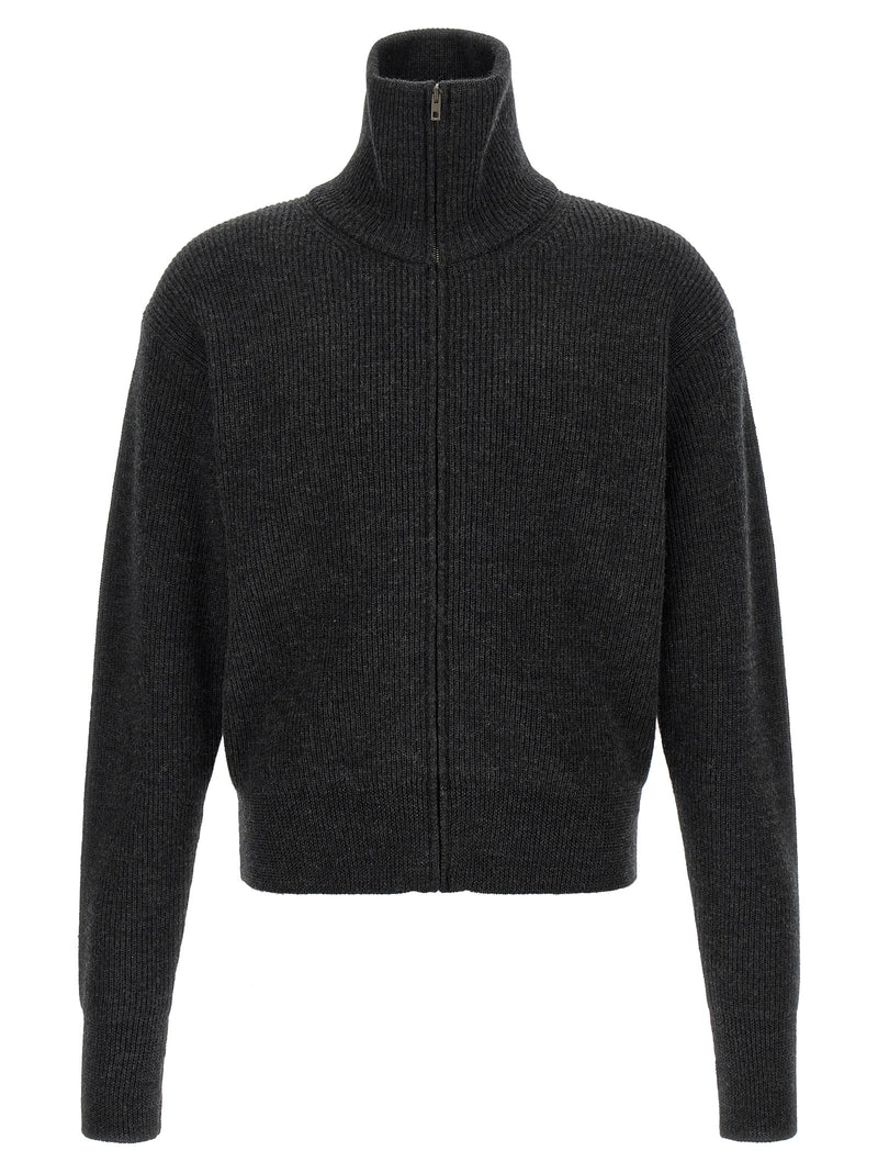Lemaire Gray Wool Cardigan