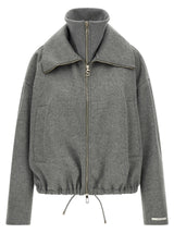 Sportmax Gray Wool Bomber