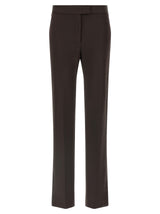 Sportmax Brown Virgin Wool Dress Pants
