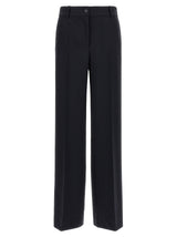 P.A.R.O.S.H. Black Virgin Wool Flared Pants