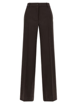 P.A.R.O.S.H. Brown Virgin Wool Flared Pants
