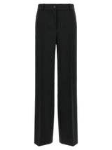 P.A.R.O.S.H. Black Virgin Wool Flared Pants