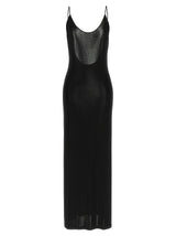 Saint Laurent Black Viscose Long Dress