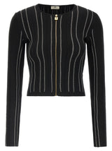 Elisabetta Franchi Black Viscose Cardigan