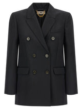 Elisabetta Franchi Black Virgin Wool Blazer