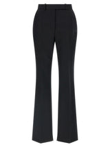 Elisabetta Franchi Black Virgin Wool Flared Pants