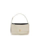 Ferragamo Beige Calf Leather Bos Taurus Shoulder Bag